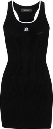 Amiri Zwarte Mini Jurk - Dames - Korte kleedjes - Zwart - S - Polyester - Kleedjes