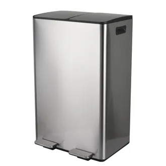 Spirella Spirella - Contenedor De Clasificaci&oacute;n Selectiva Aliya 60l (2x30l) Acero Metalizado
