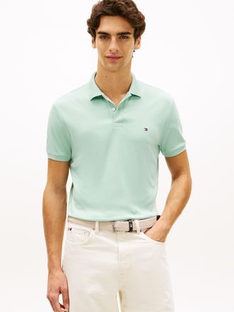 Tommy Hilfiger Poloshirt TOMMY HILFIGER LIQUID COTTON REGULAR SEASONAL, Herren, Gr. XXL, crushed mint, Jersey, Obermaterial: 100% Baumwolle, normal h&uuml;ftlang, Rippb&uuml;n