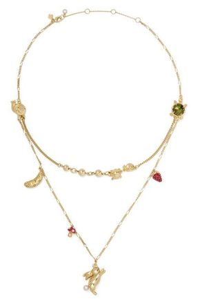 Kate Spade New York secret garden charm necklace in Gold Multi at Nordstrom