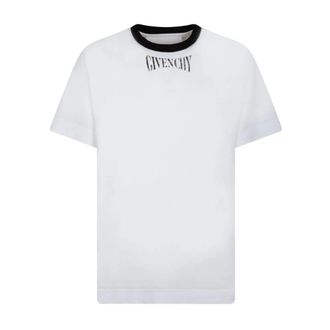 Givenchy T-Shirts, male, White, XL, Logo Print White T-Shirt