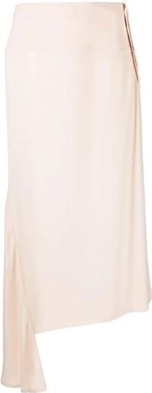 Jil Sander Asymmetrische Rok - Dames - Midirokken - Roze - M - Rokken