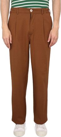 Howlin Cotton-Elastane Blend Trousers - Brown