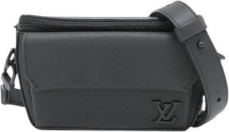 Louis Vuitton Pre-owned Aerogram Calf Shoulder Bag - Dames - Vintage Heuptassen - Zwart - ONE Size - Leer - Vintage