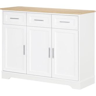 HOMCOM Mobile da Cucina e Soggiorno in Truciolato e mdf con 3 Cassetti e 3 Ante - Homcom
