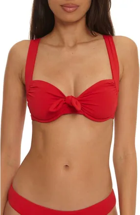 BECCA by Rebecca Virtue Color Code D-Cup Underwire Swimsuit Top in Ruby at Nordstrom, Size Medium