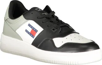 Tommy Hilfiger Recycled Polyester Leather Sneaker - Black
