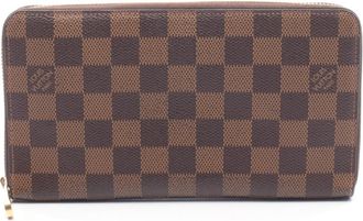 Louis Vuitton Brown Leather Pvc Long Wallet (Bi-Fold) (Pre-Owned)