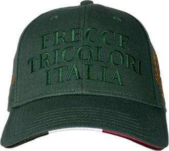 Aeronautica Geborduurde Tricolor Pijlen Pet Groen - Heren - Petten - Groen - ONE Size - Katoen - Accessoires