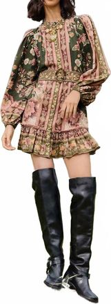 Farm Rio Womens Flowering Garden Tree Mini Dress In Green