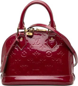 Louis Vuitton Borsa a tracolla Alma BB in pelle Vernis con monogramma 2015 - Rosso