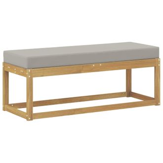 vidaXL Banco De Taburete Exterior Con Coj&iacute;n Blanco 115 X 43 X 45 Cm Vidaxl
