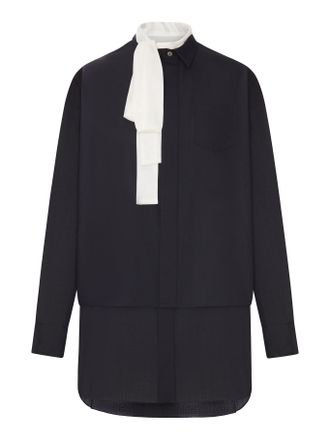 sacai SHIRT DRESS WITH INTEGRATED SCARF - Sacai - Woman