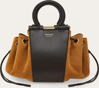 Ferragamo Women Gancini bucket bag Brown