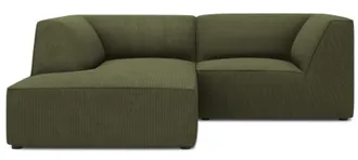 BLOOMINGLOFT 3-Sitzer Ecksofa Sao 186 x 180 cm, mit Cordbezug - Eckteil links