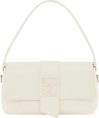 A|X Armani Exchange Effen Schoudertas - Dames - Schoudertassen - Beige - ONE Size - Polyester - Tassen