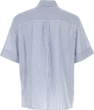 Valentino Garavani Mens Maniche Shirt Blue Cotton Linen