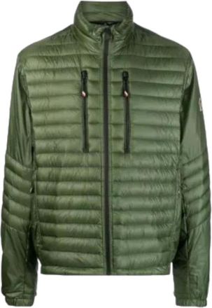 Moncler Donsjack met veren vulling - Heren - Jassen - Groen - Maat: L Zijde