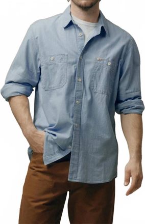 Filson Chambray Cpo Shirt In Light Indigo
