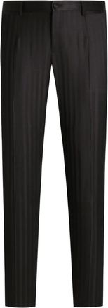 Dolce & Gabbana striped-pattern trousers - Black