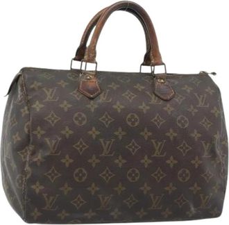 Louis Vuitton Pre-owned Speedy 30 Hand Bag - Dames - Vintage Handtas - Bruin - ONE Size - Leer - Vintage