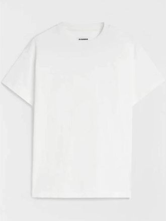 Jil Sander Katoenen T-shirt - Heren - T-shirts - Wit - M - Katoen - Tops