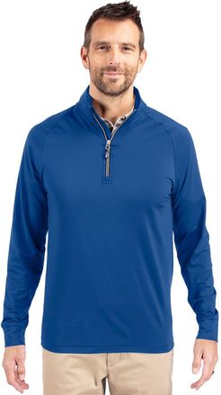 Cutter & Buck Adapt Eco Knit Stretch Recycled Mens Quarter Zip Pullover
