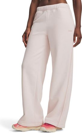 Under Armour Icon Fleece Wide Leg Pants in 111 Summit White at Nordstrom, Size Xx-Large