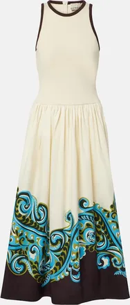 Alemais Al&eacute;mais Natalia printed cotton midi dress