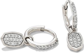Kendra Scott Marisa Diamond Huggie Hoop Earrings - 0.213ct. in 14K White Gold/Diamond at Nordstrom Rack
