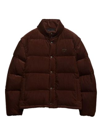 Prada corduroy quilted jacket - men - Cotton/Goose Down - M - Brown