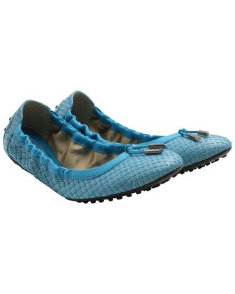 Tod's Tods Womens Leather Ballerina Dee Laccetto Flat (Authentic Pre-Loved)