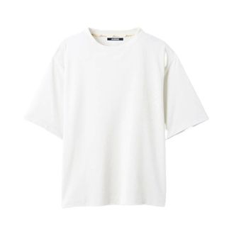 Jacquemus T-Shirts, female, White, Size: XS Boxy Silk-Nylon Top
