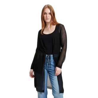 Betty & Co Lang gebreid vest - Dames - Truien - Zwart - Maat: L