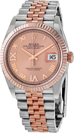 Rolex Datejust 36 Automatic Pink Diamond Dial Mens Steel and 18kt Everose Gold Jubilee Watch 126231PKRDJ