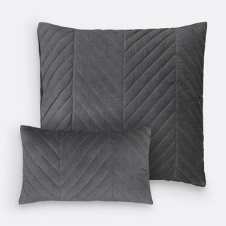 La Redoute Interieurs Gematelasseerde kussenhoes in fluweel, Milano