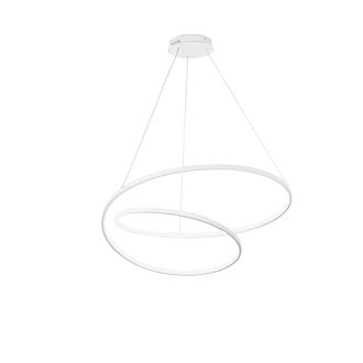 Luce-Ambiente-Design White Aluminum Led Suspension Light 60w With CCT Switch 80 Cm