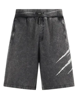 Plein Sport Washed Shorts Crackle Scratch