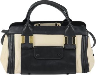 Chlo&eacute; Alice Satchel Leather White Leather Handbag (Pre-Owned)