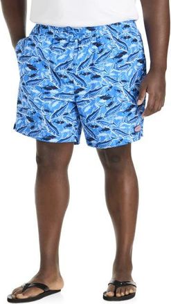 Vineyard Vines Big & Tall Bone Fish Chappy Swim Trunks in Bone Fish Cornflower at Nordstrom, Size 4X Big