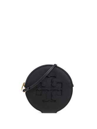 Tory Burch logo-cut card holder - women - Bio-Tex - One Size - Black