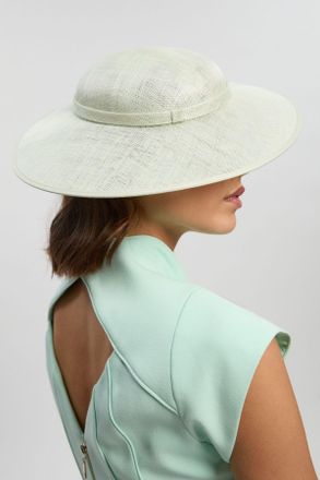 Karen Millen Womens Grosgrain Trim Large Disc Fascinator - Green - One Size