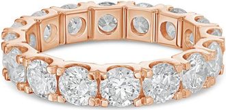 Diana M. Jewels 14kt rose gold 15.00 cts round lab grown diamond eternity band in U-prong setting