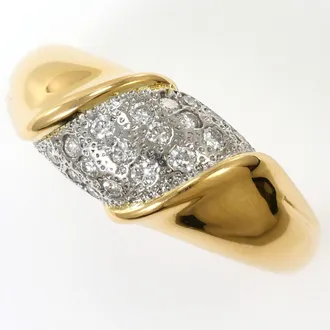 C&A Platinum Yellow Gold Yellow Gold (18K) Platinum 900 Band Ring (Pre-Owned)