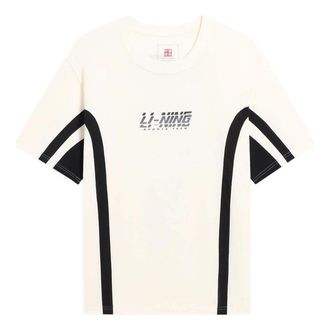 Li-Ning Sports Team Multi Logo T-shirt Beige AHSS121-1