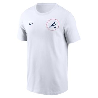 Nike Atlanta Braves USA 250 Nike Mens MLB T-Shirt in White | N19910AA8B-3B4