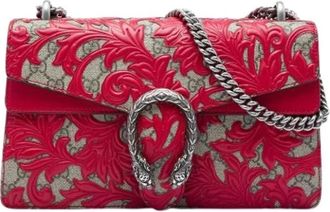 Gucci Pre-owned Arabesque Dionysus Schoudertas - Dames - Vintage Schoudertas - Rood - ONE Size - Leer - Vintage