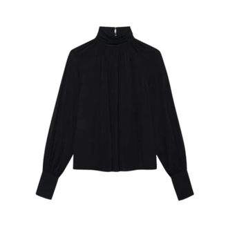 Anine Bing Blouses, female, Black, Size: XS High-neck Top