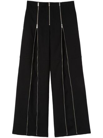 Jil Sander Broek met wijde pijpen - Zwart