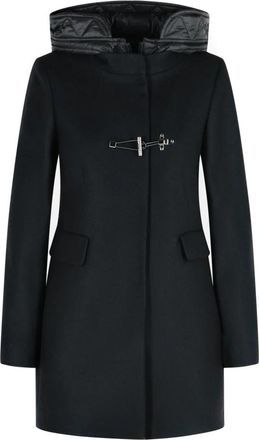 Fay Zwarte Toggle Wollen Jas met Kikker - Dames - Mantel - Zwart - L - Wol - Jassen